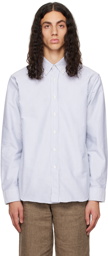 Noah White & Blue Western Oxford Shirt