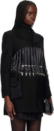 Noir Kei Ninomiya Black Wool Mohair Doeskin Blazer