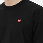 Comme des Garçons Play Men's Long Sleeve Red Heart T-Shirt in Black