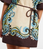 Alémais Natalia printed linen minidress