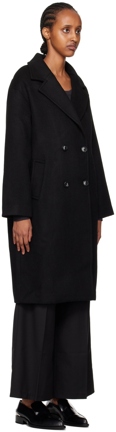 THIRD FORM Black Double-Breasted Coat