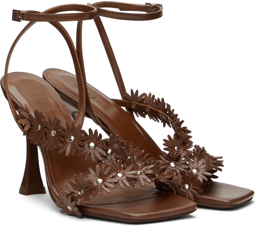 BY FAR Brown Poppy Heeled Sandals By Far