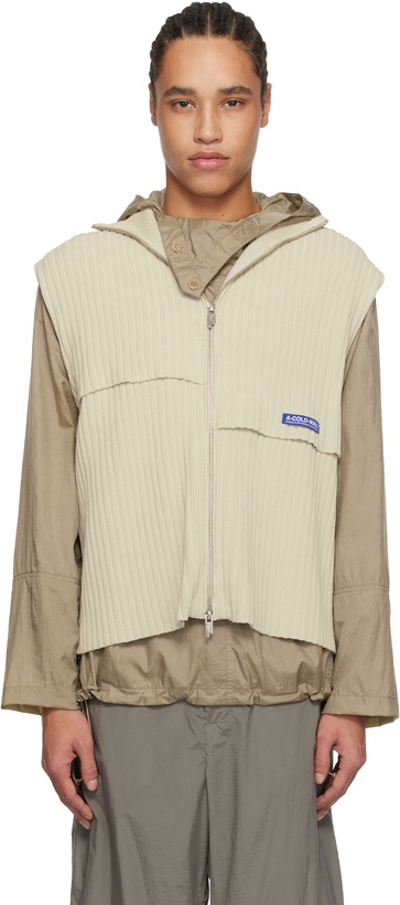 Photo: A-COLD-WALL* Off-White Panel Knit Vest