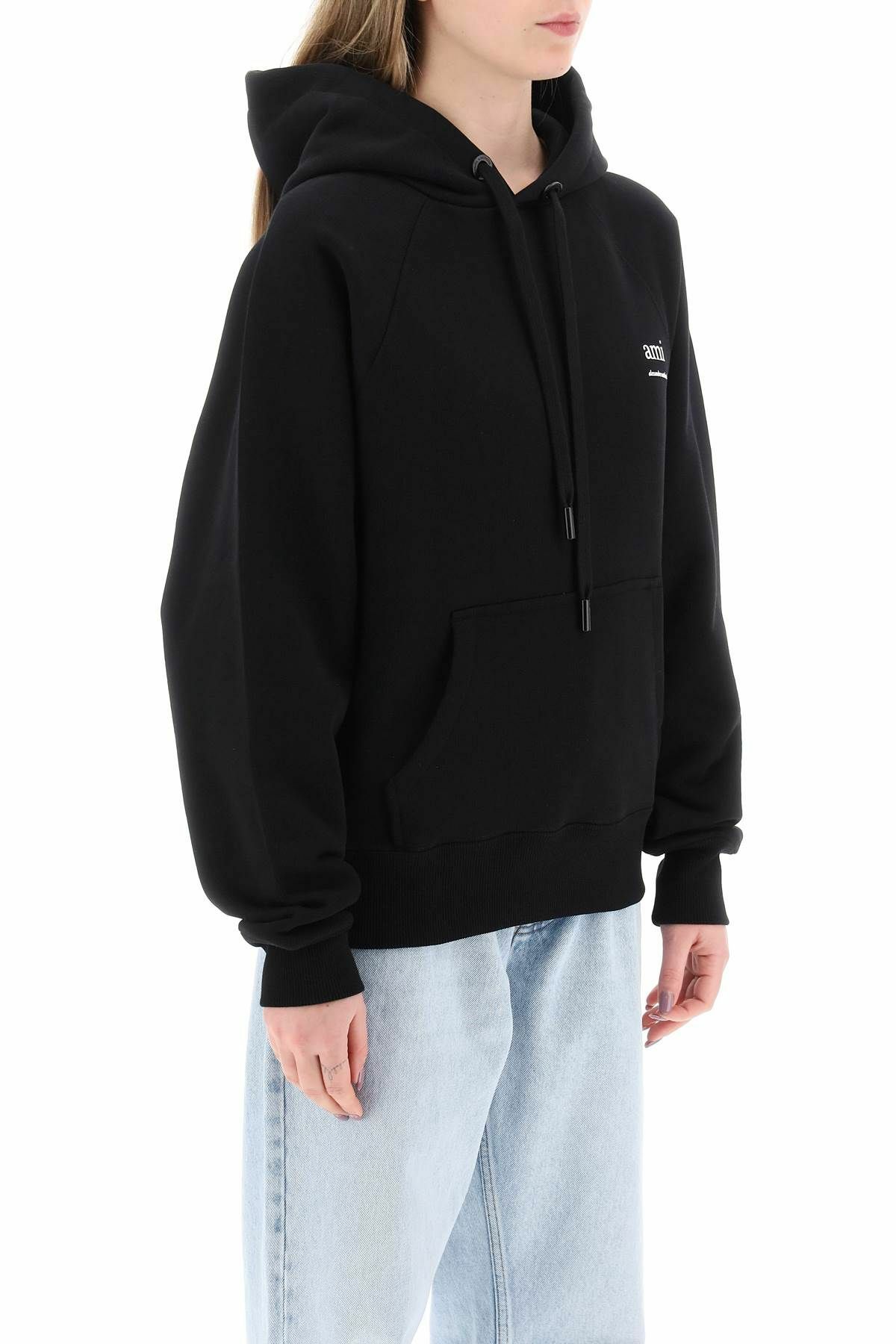 AMI ALEXANDRE MATIUSSI organic cotton hoodie with hood Grey