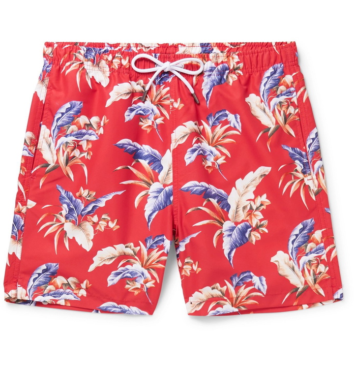 Photo: NN07 - Jules Printed Swim Shorts - Red