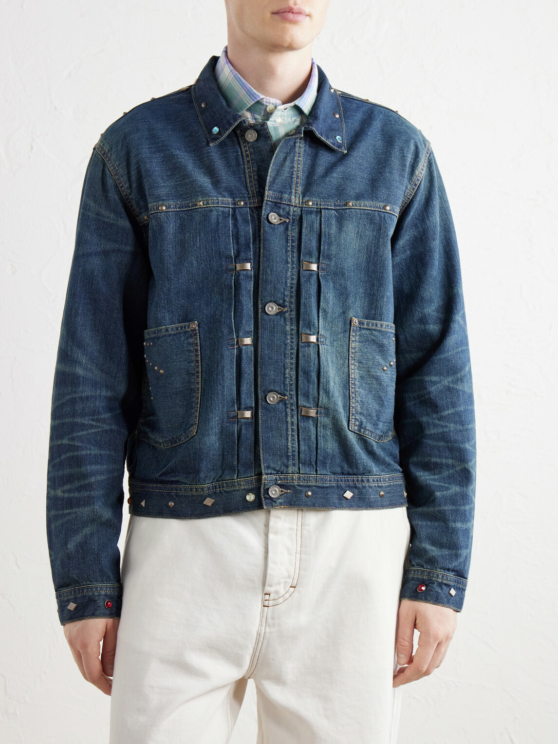 RRL - Embellished Denim Jacket - Blue