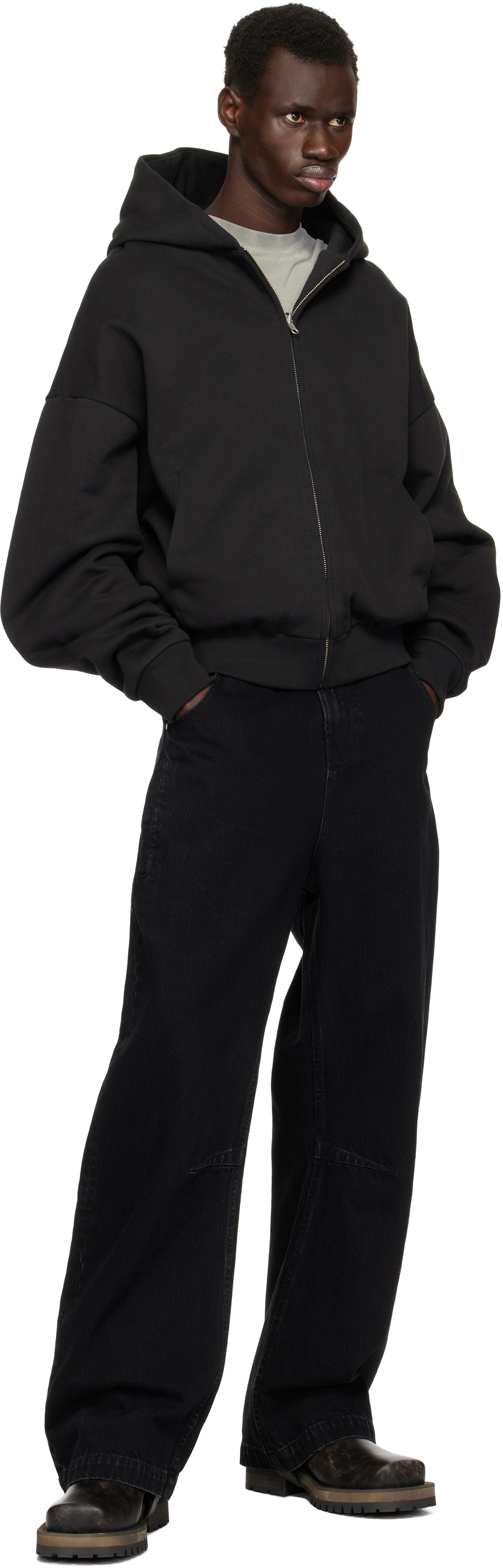 Entire Studios Black Thermal Hoodie Entire Studios