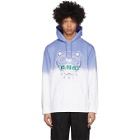 Kenzo Blue and White Gradient Tiger Hoodie