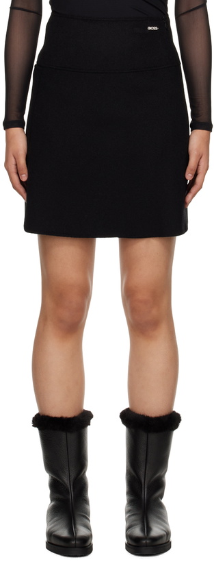 Photo: BOSS Black Regular-Fit Miniskirt