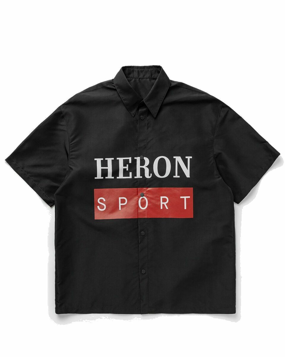 Photo: Heron Preston Heron Sport Nylon Ss Shirt Black - Mens - Shortsleeves