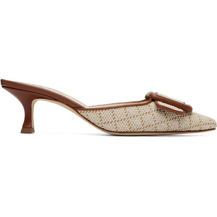 Photo: Manolo Blahnik Beige Maysalebi Heels