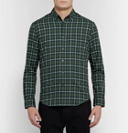 Club Monaco - Slim-Fit Button-Down Collar Checked Cotton Shirt - Green