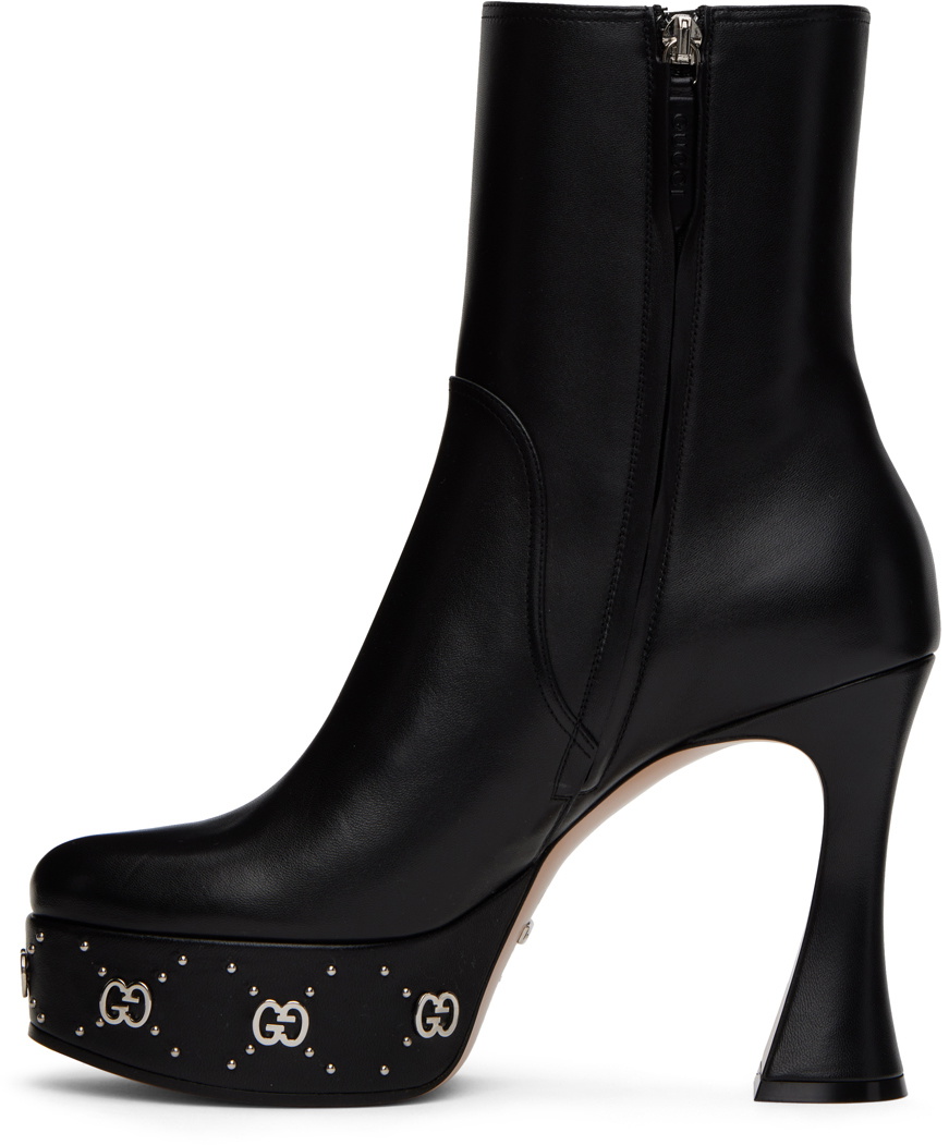 Gucci Black GG Studs Boots