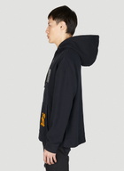 Raf Simons Destroyed Logo Patch Hooded Sweatshirt