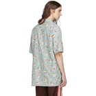 Gucci Blue Chambray Print Oversized Shirt