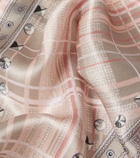 Acne Studios Printed silk satin scarf
