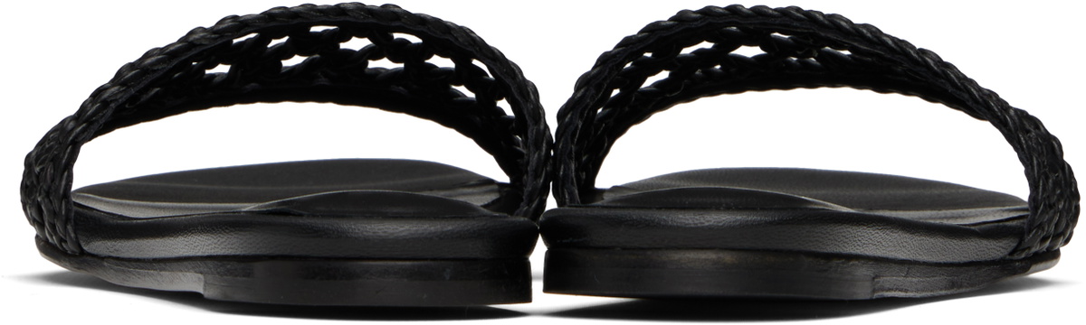 Le Monde Beryl Black Woven Pool Slides