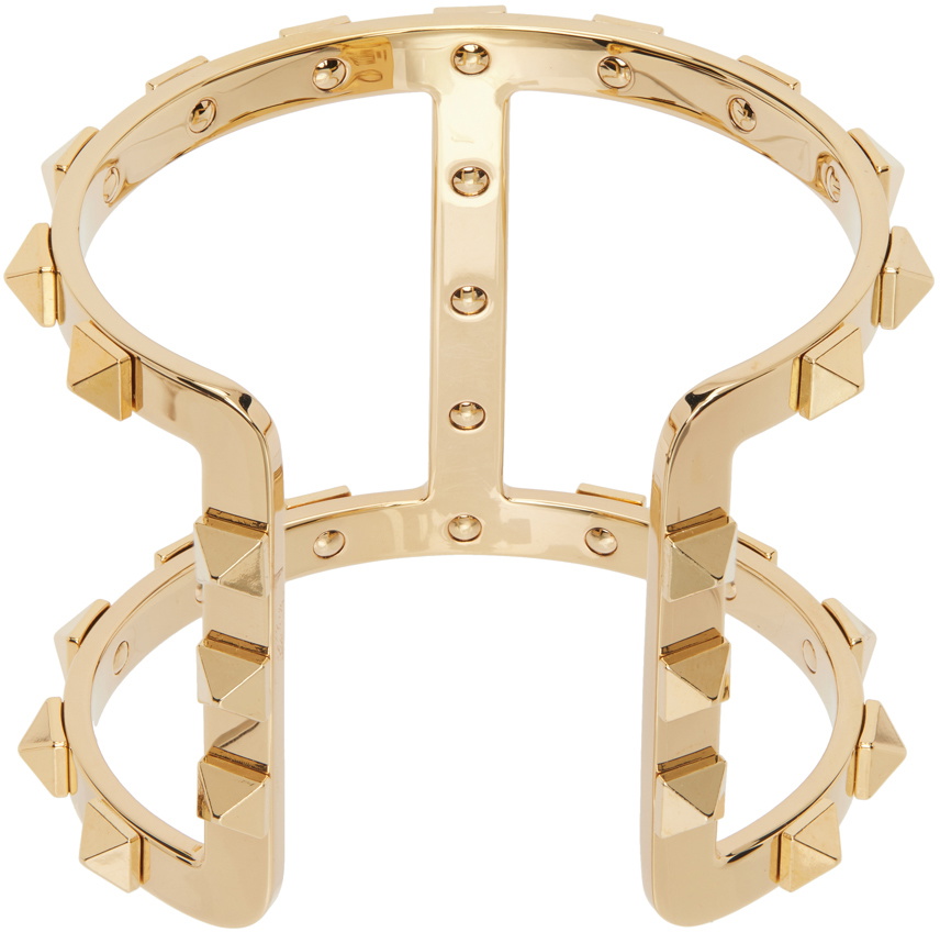 Valentino Garavani Gold Rockstud Cuff Bracelet Valentino Garavani