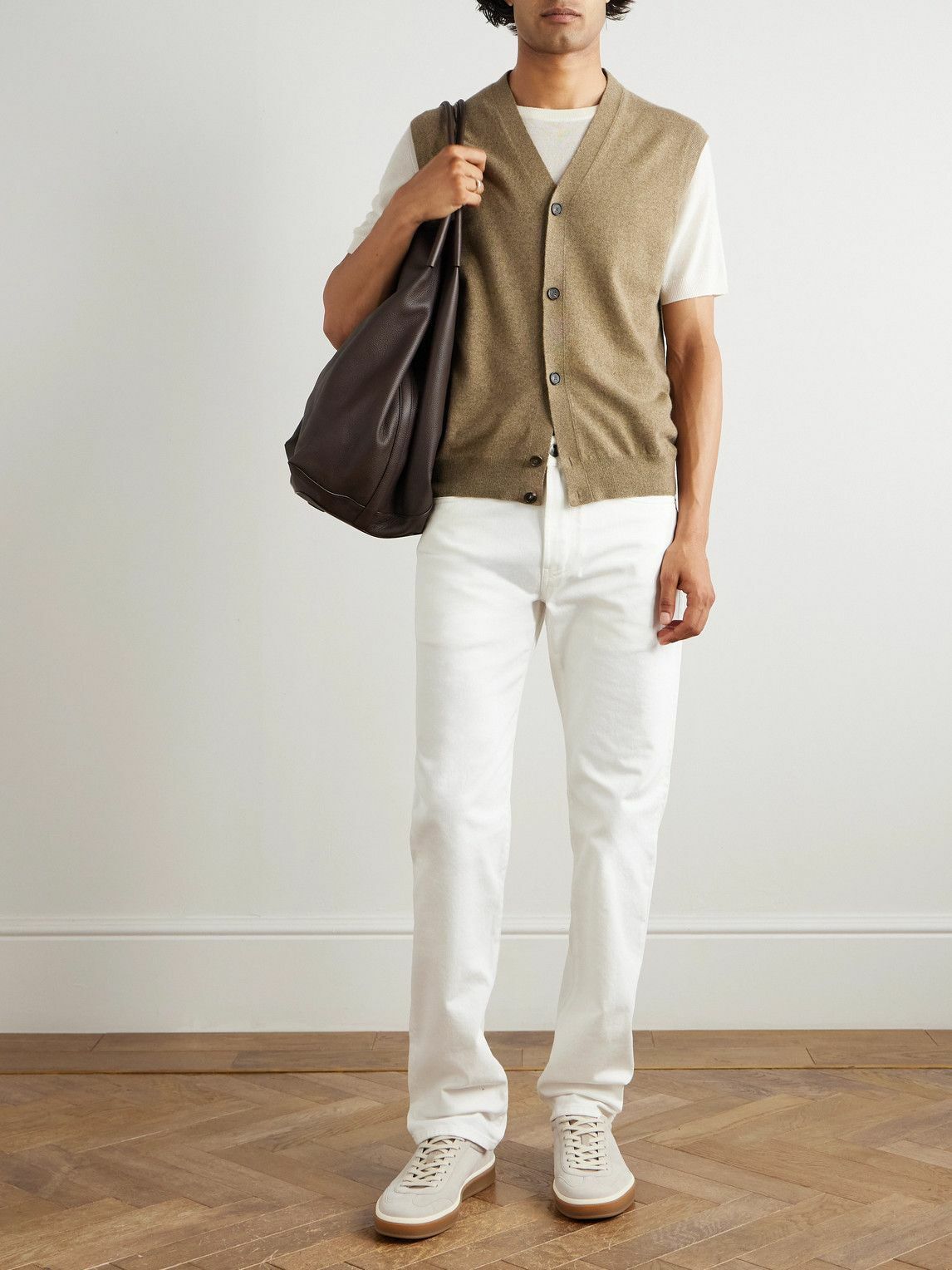 Loro Piana - Quarona Slim-Fit Straight-Leg Jeans - White
