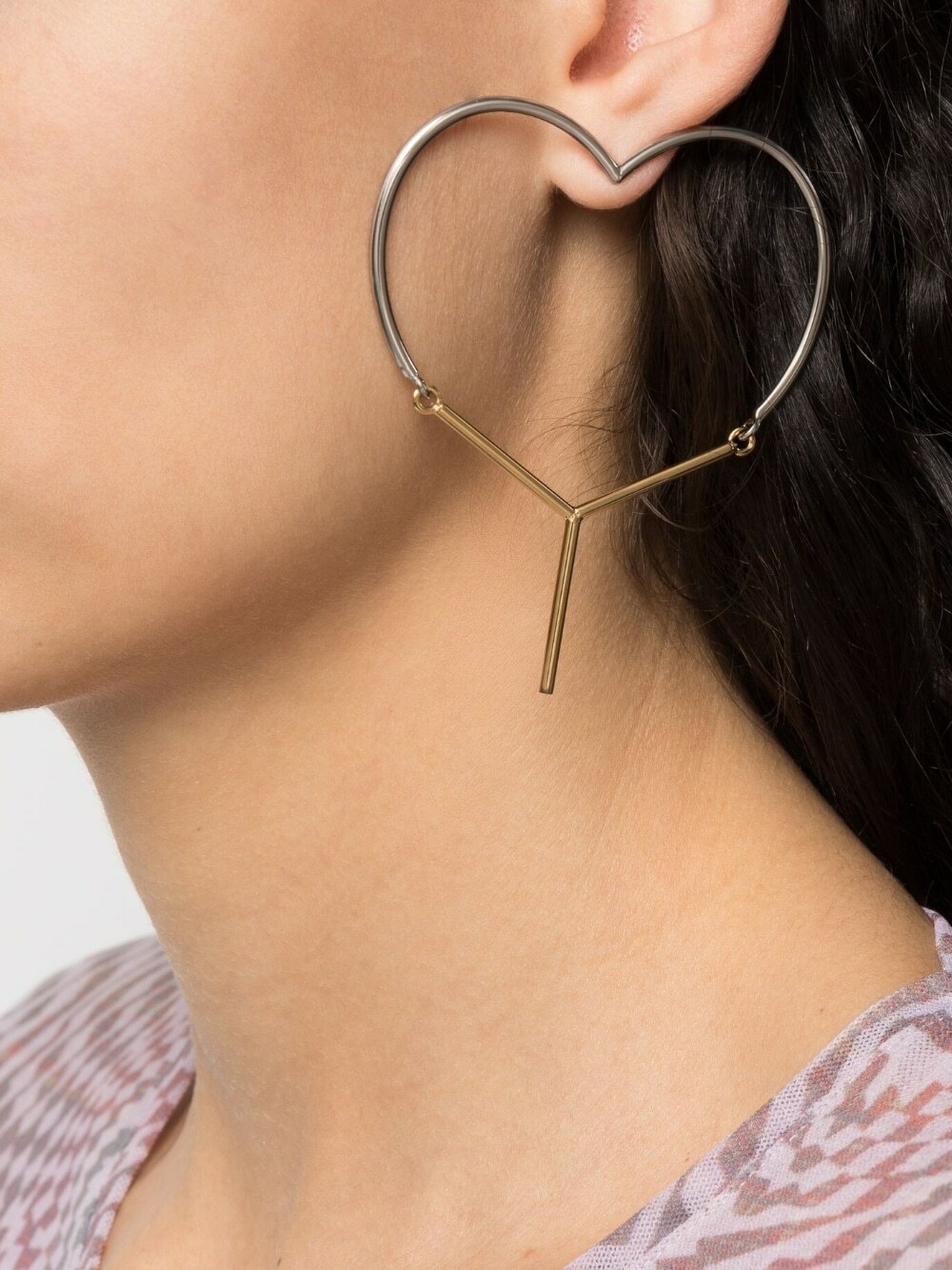 Y/PROJECT - Mini Y Heart Earrings Y/Project