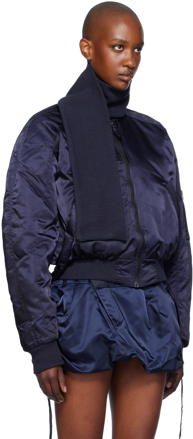 Ottolinger Navy Scarf Bomber Jacket