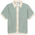Corridor Men's Plated Knit Short Sleeve Shirt in Green