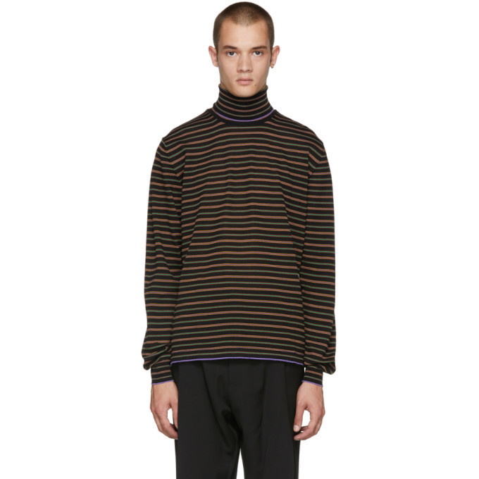 Photo: Lanvin Black Thin Multistripe Turtleneck