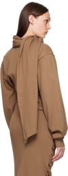 SELASI Brown Scarf Sweater