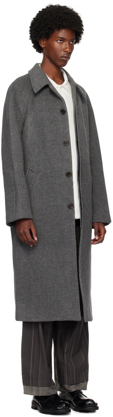 AMOMENTO Gray Raglan Long Coat AMOMENTO AMOMENTO Gray Raglan Long Coat AMOMENTO
