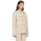 KHAITE Beige Wyatt Denim Jacket