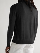 Sunspel - Slim-Fit Merino Wool Polo Shirt - Gray