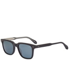 Garrett Leight Palladium Sunglasses in Matte Black/Blue Smoke
