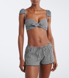 Montce Cabana gingham seersucker bikini top