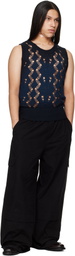 EGONlab Black Sculpted Track Trousers