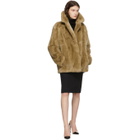 Yves Salomon Tan Rex Rabbit Fur Jacket