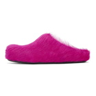 Marni Pink Calf-Hair Fussbett Loafers