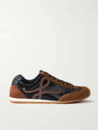 LOEWE - Ballet Runner 2.0 Leather-Trimmed Calf Hair Sneakers - Black