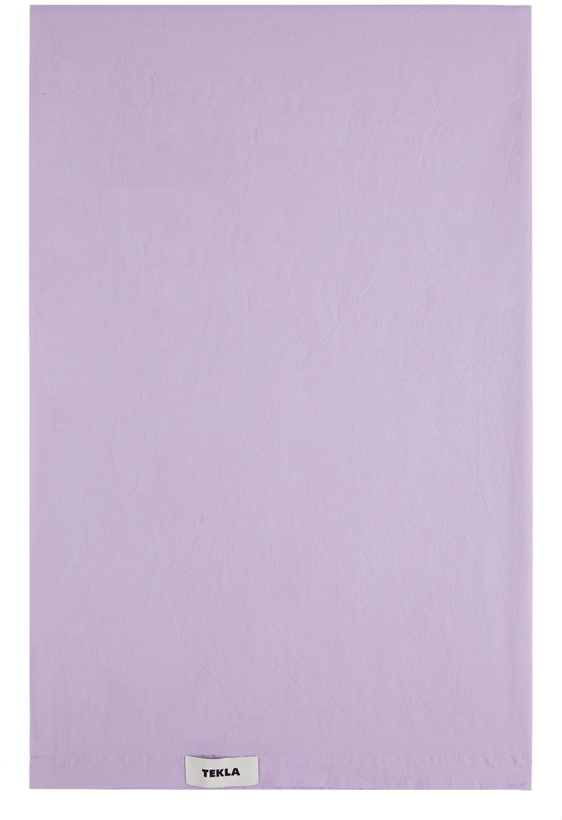 Photo: Tekla Purple Percale Flat Sheet