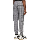 Juun.J Black and White Wool Check Cargo Pants