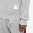 Thom Browne Men's Engineered Stripe Crew Sweat in Light Grey