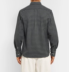 Universal Works - Button-Down Collar Gingham Brushed Cotton-Flannel Shirt - Men - Charcoal