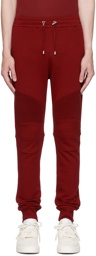 Balmain Red Paneled Sweatpants