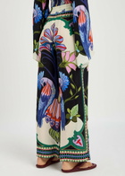 Lug Von Siga Madison Printed Wide-leg Satin Trousers Multicoloured