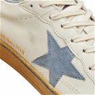 Golden Goose Men's Ball Star Leather Sneakers in Milk/Powder Blue