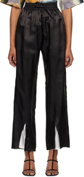 Bianca Saunders Black Vented Lounge Pants