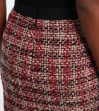 Versace Wool-blend tweed miniskirt