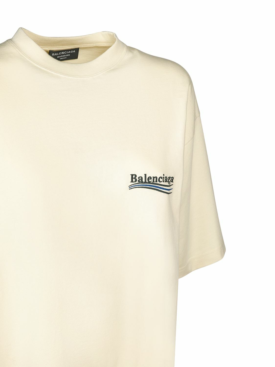 【関税・送料込】BALENCIAGA Political Logo コットンTシャツ BALENCIAGA - Political Campaign Cotton T-shirt Balenciaga