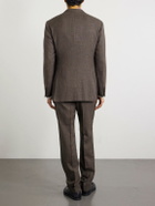 Saman Amel - Slim-Fit Wool, Silk and Linen-Blend Suit Jacket - Gray