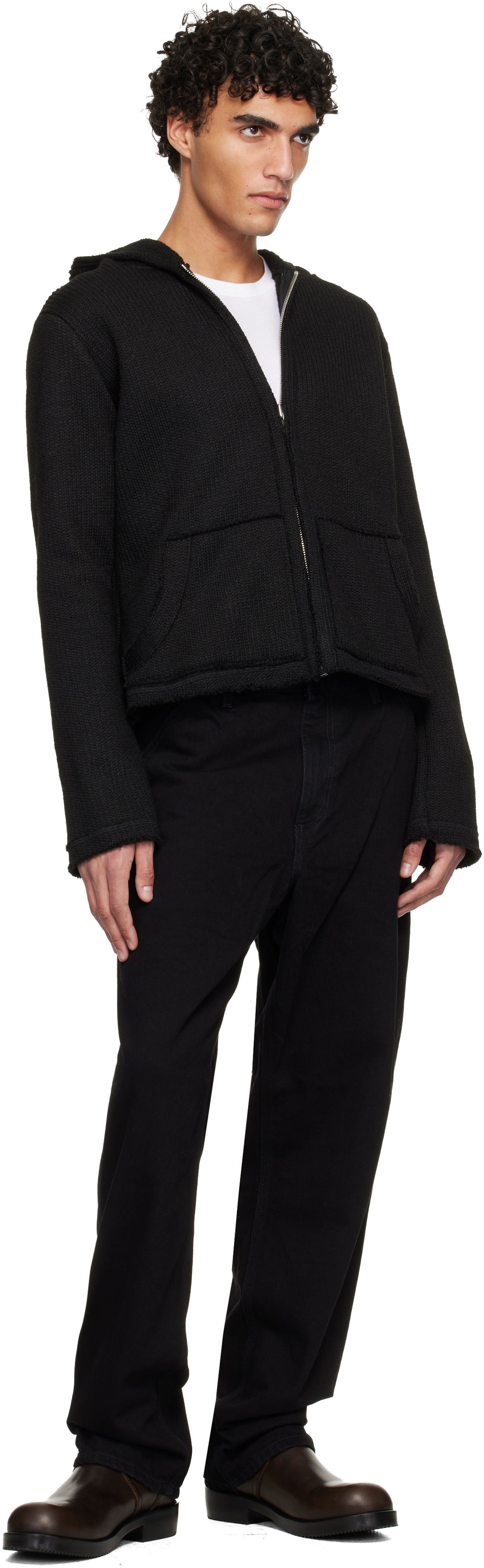 Carhartt Work In Progress Black Single Knee Jeans