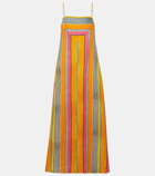 Staud Laura striped linen maxi dress